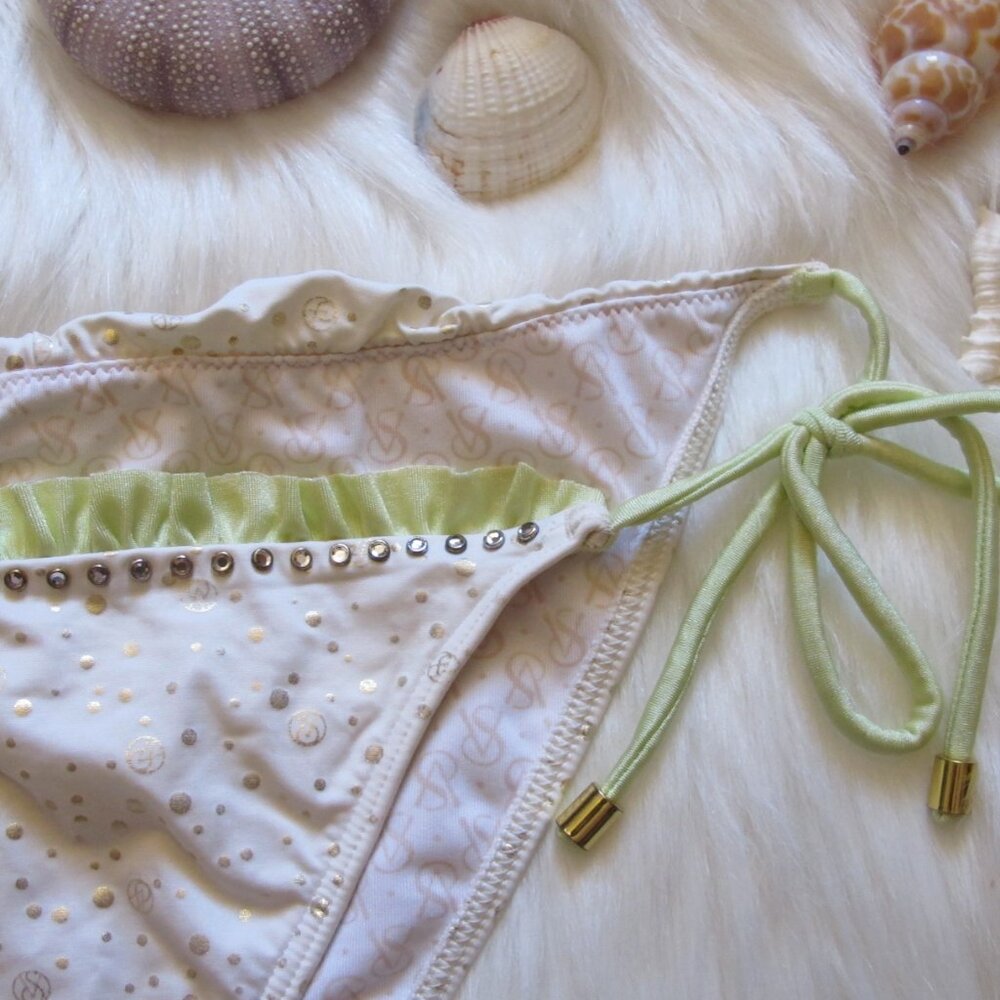 Vs | String Bikini Bottom With Rhinestone And Gold - image 2